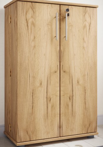 VCM NORDIC Engalo XL reol til cd'ere og dvd'er, m. ls, 2 lger og 20 hylder - natur tr