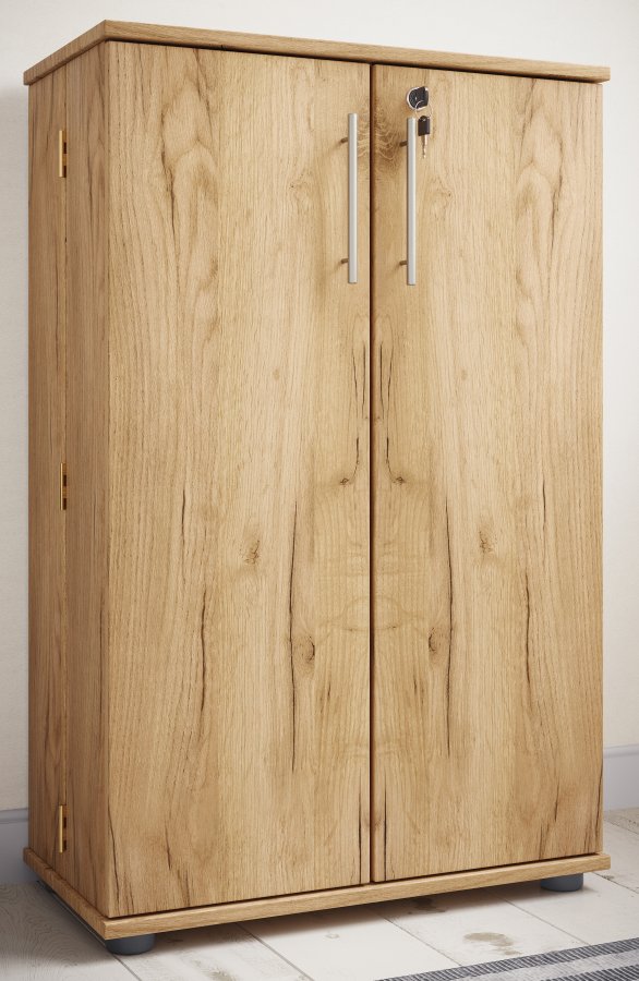 VCM NORDIC Engalo XL reol til cd'ere og dvd'er, m. ls, 2 lger og 20 hylder - natur tr