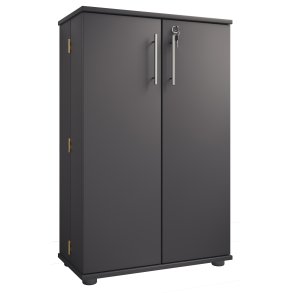 VCM NORDIC Engalo XL reol til cd'ere og dvd'er, m. ls, 2 lger og 20 hylder - antracitgr tr