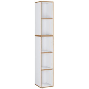 VCM NORDIC Salia B30 kontorreol, m. 3 justerbare hylder - hvid og natur tr