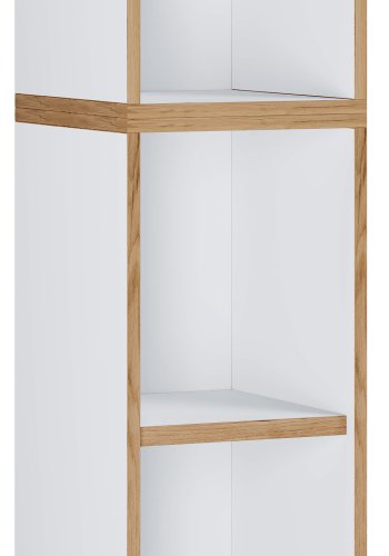 VCM NORDIC Salia B30 kontorreol, m. 3 justerbare hylder - hvid og natur tr