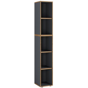 VCM NORDIC Salia B30 kontorreol, m. 3 justerbare hylder - antracitgr og natur tr