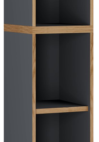 VCM NORDIC Salia B30 kontorreol, m. 3 justerbare hylder - antracitgr og natur tr