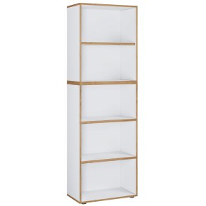 VCM NORDIC Salia B60 kontorreol, m. 3 justerbare hylder - hvid og natur tr