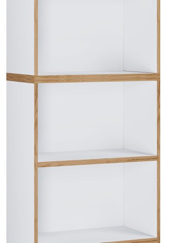 VCM NORDIC Salia B60 kontorreol, m. 3 justerbare hylder - hvid og natur tr