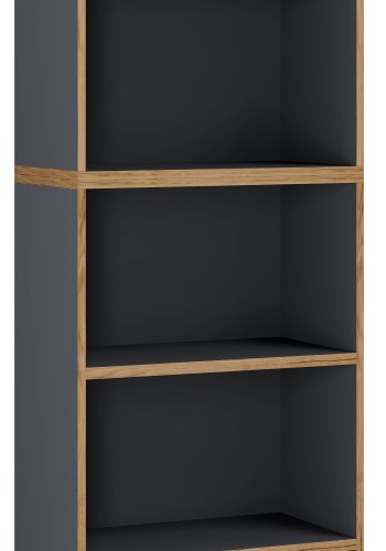 VCM NORDIC Salia B60 kontorreol, m. 3 justerbare hylder - antracitgr og natur tr