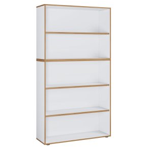 VCM NORDIC Salia B100 kontorreol, m. 3 justerbare hylder - hvid og natur tr