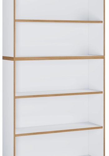 VCM NORDIC Salia B100 kontorreol, m. 3 justerbare hylder - hvid og natur tr