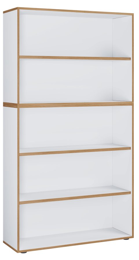 VCM NORDIC Salia B100 kontorreol, m. 3 justerbare hylder - hvid og natur tr