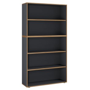 VCM NORDIC Salia B100 kontorreol, m. 3 justerbare hylder - antracitgr og natur tr