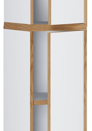 VCM NORDIC Salia B30 kontorreol, m. 2 lger og 3 justerbare hylder - hvid og natur tr