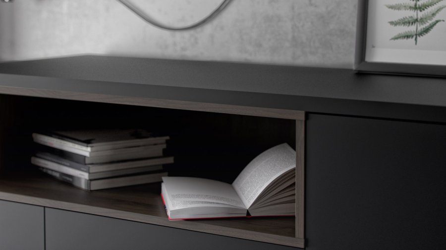 TVILUM Roomers sknk - Sort/Valnd