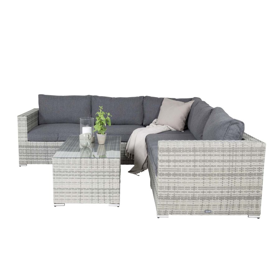 VENTURE DESIGN Amazon modul sofa havest 3+2+1 m. gr hynder - gr rattan og aluminium