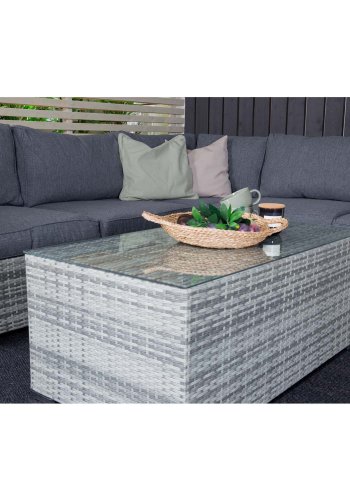 VENTURE DESIGN Amazon modul sofa havest 3+2+1 m. gr hynder - gr rattan og aluminium