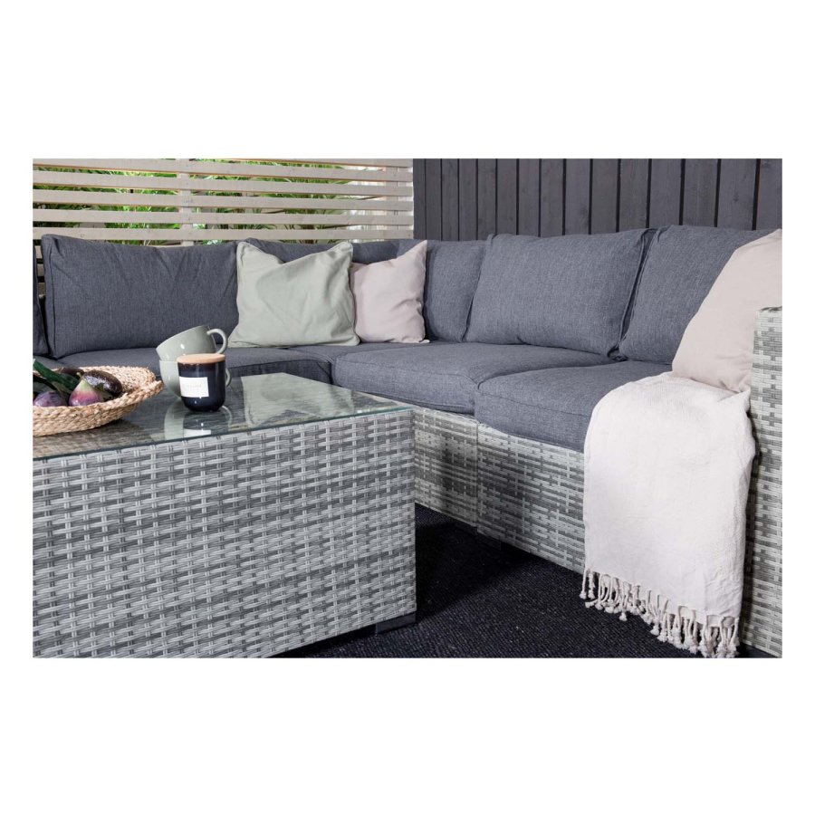 VENTURE DESIGN Amazon modul sofa havest 3+2+1 m. gr hynder - gr rattan og aluminium
