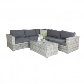VENTURE DESIGN Amazon modul sofa havest 3+2+1 m. gr hynder - gr rattan og aluminium