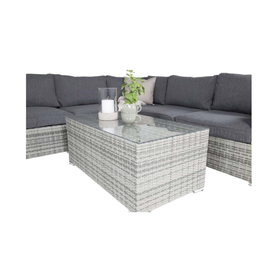 VENTURE DESIGN Amazon modul sofa havest 3+2+1 m. gr hynder - gr rattan og aluminium