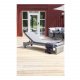 VENTURE DESIGN London udendrs liggestol m. gr stofhynde og hjul - gr rattan og aluminium