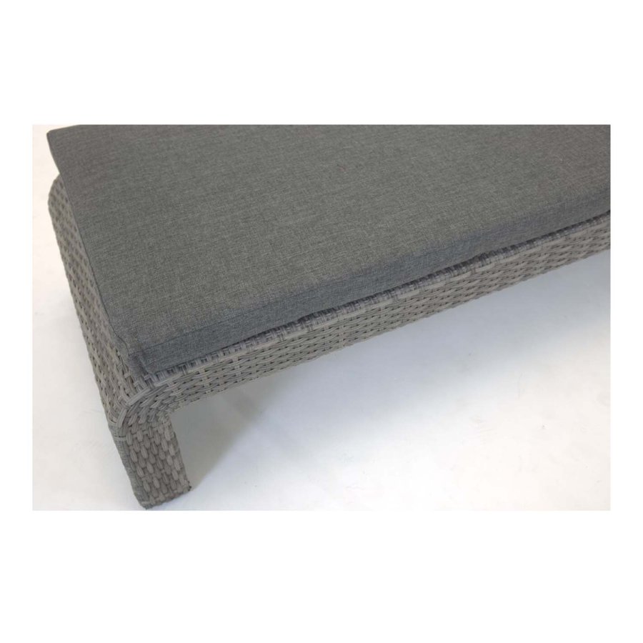 VENTURE DESIGN London udendrs liggestol m. gr stofhynde og hjul - gr rattan og aluminium