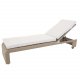 VENTURE DESIGN London udendrs liggestol m. sand stofhynde og hjul - natur rattan og aluminium 