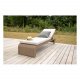 VENTURE DESIGN London udendrs liggestol m. sand stofhynde og hjul - natur rattan og aluminium 