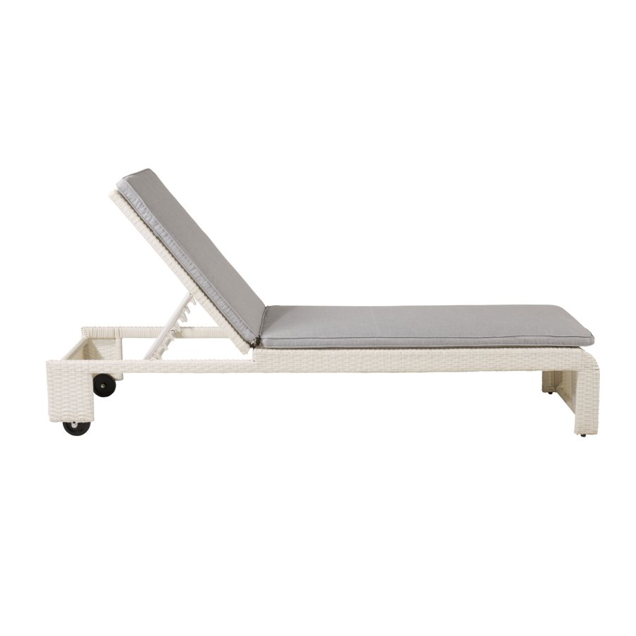 VENTURE DESIGN London liggestol - gr hynde og hvid polyrattan og aluminium