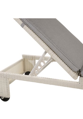 VENTURE DESIGN London liggestol - gr hynde og hvid polyrattan og aluminium