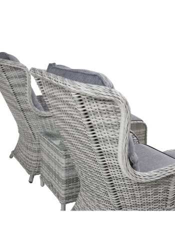 VENTURE DESIGN Vikelund udendrs loungest m. hynder - gr rattan og aluminium 