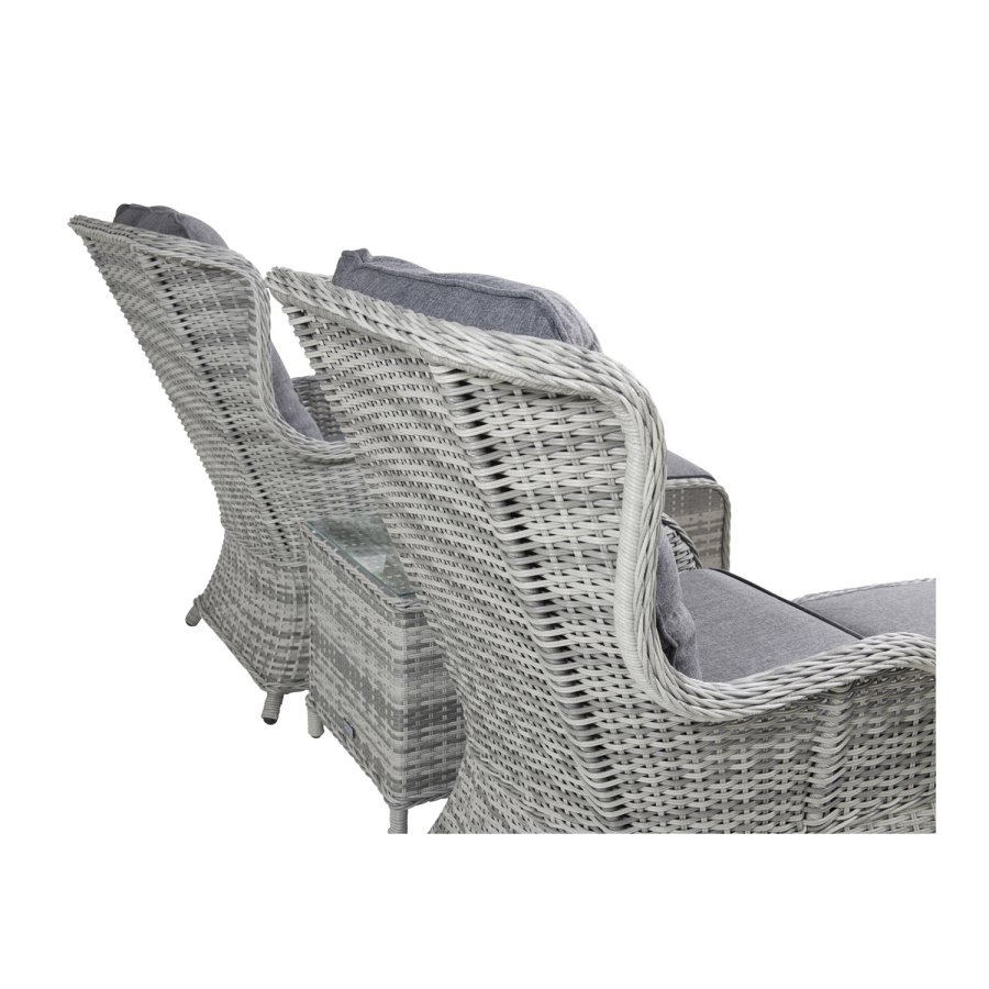VENTURE DESIGN Vikelund udendrs loungest m. hynder - gr rattan og aluminium 