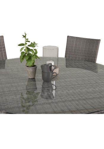 VENTURE DESIGN Anna havestol m. armln - gr rattan og stl 