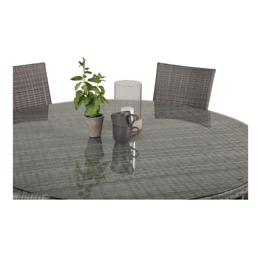 VENTURE DESIGN Anna havestol m. armln - gr rattan og stl 