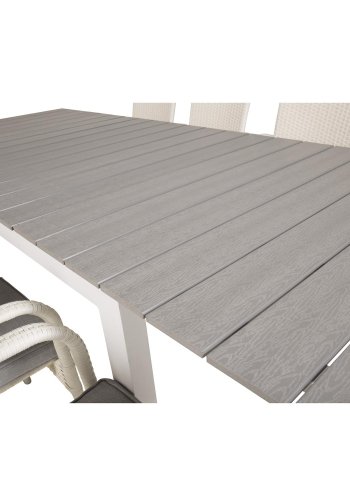 VENTURE DESIGN Anna havestol m. armln - hvid rattan og stl 