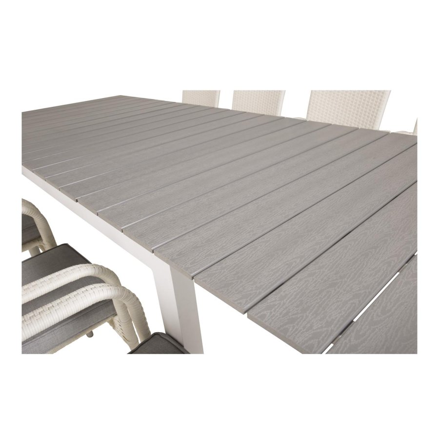 VENTURE DESIGN Anna havestol m. armln - hvid rattan og stl 