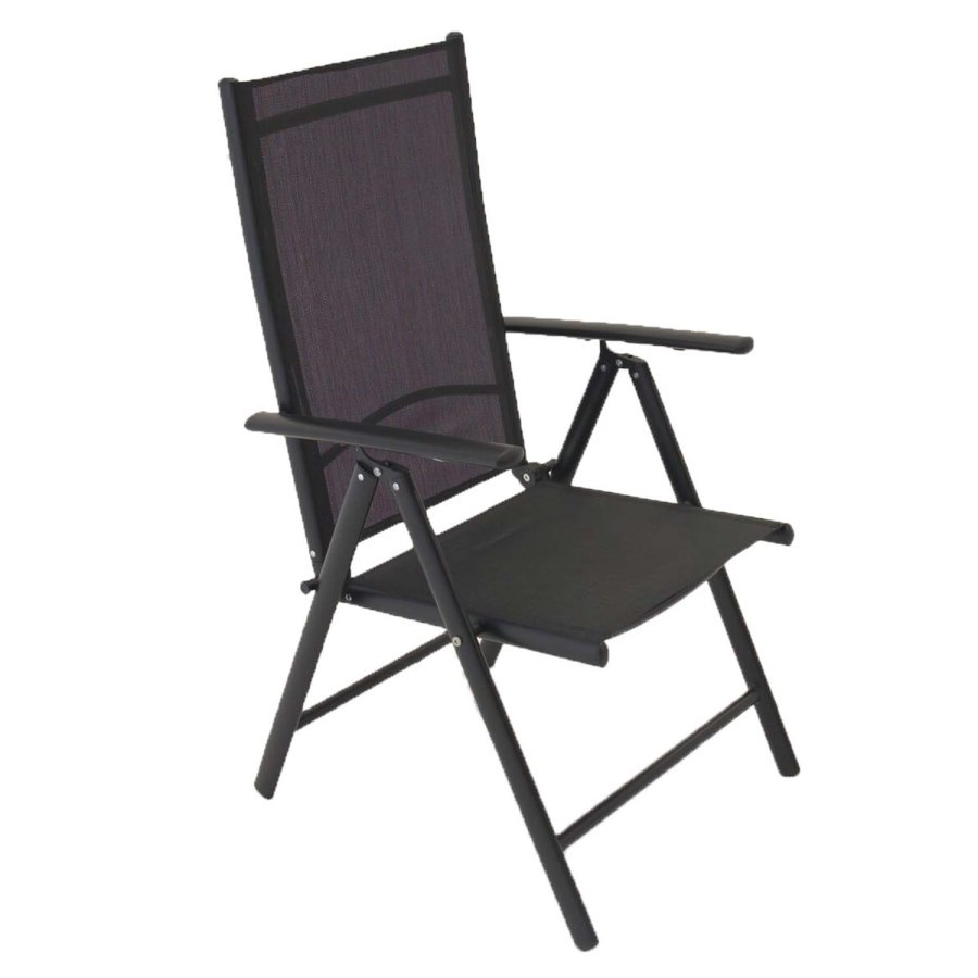 VENTURE DESIGN Break 5 positions havestol m. armln - sort stof og aluminum