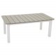 VENTURE DESIGN Parma rektangulr havebord - gr polywood hvid aluminium (110x60)