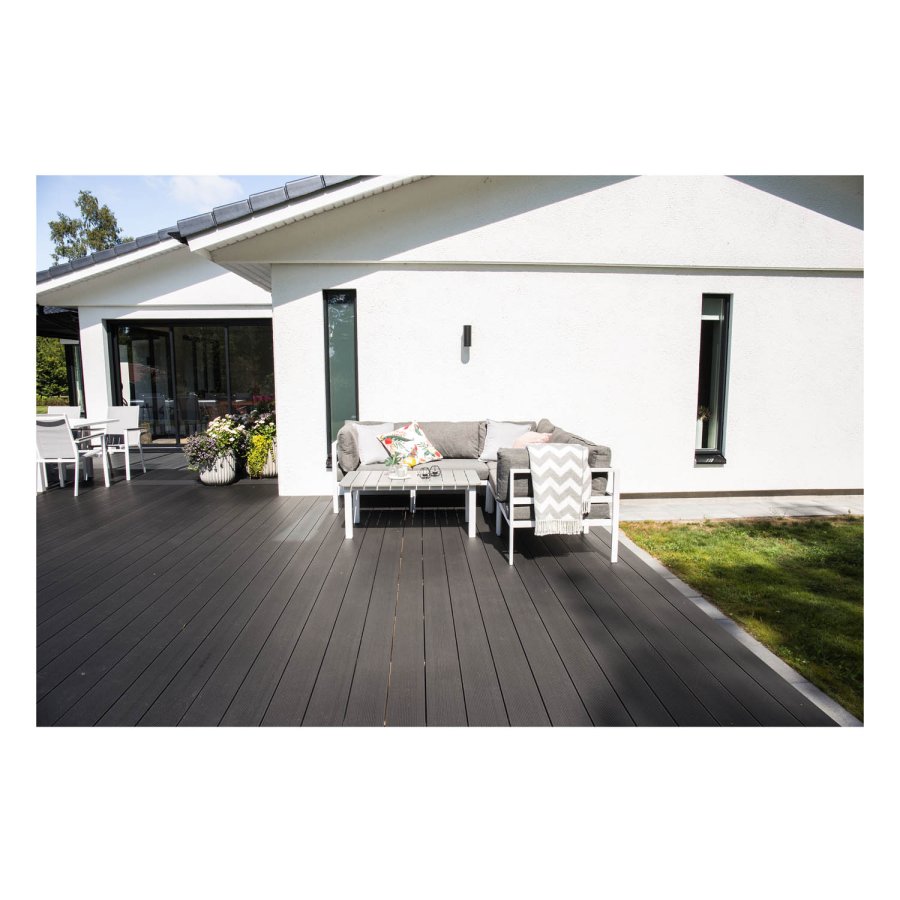 VENTURE DESIGN Parma rektangulr havebord - gr polywood hvid aluminium (110x60)
