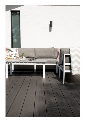 VENTURE DESIGN Parma rektangulr havebord - gr polywood hvid aluminium (110x60)