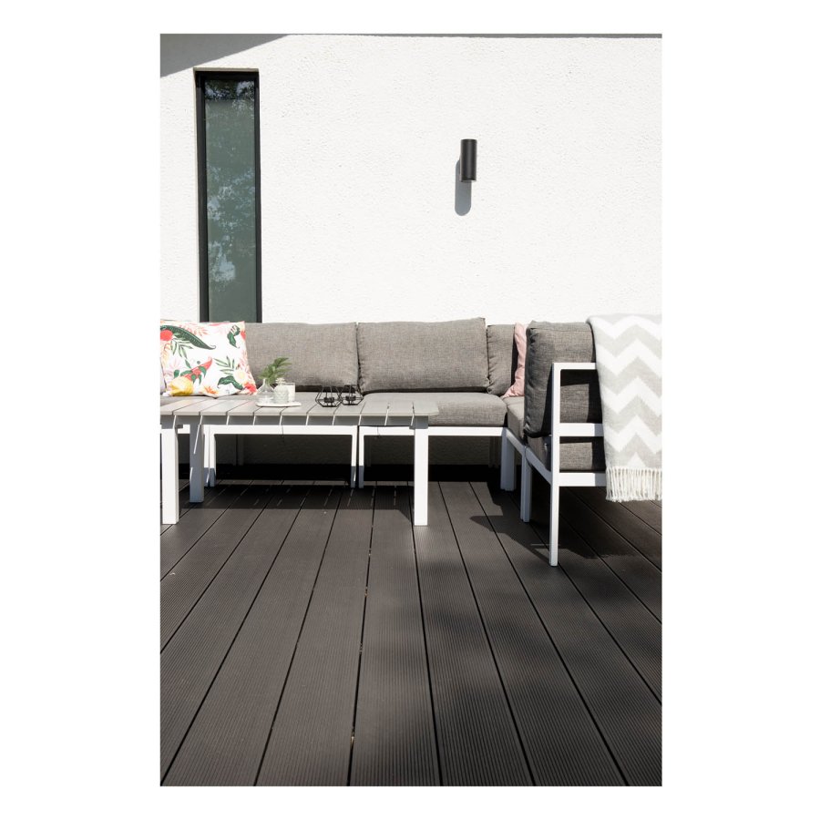 VENTURE DESIGN Parma rektangulr havebord - gr polywood hvid aluminium (110x60)