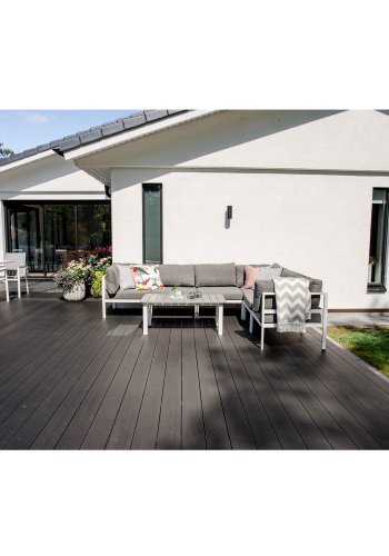 VENTURE DESIGN Parma rektangulr havebord - gr polywood hvid aluminium (110x60)