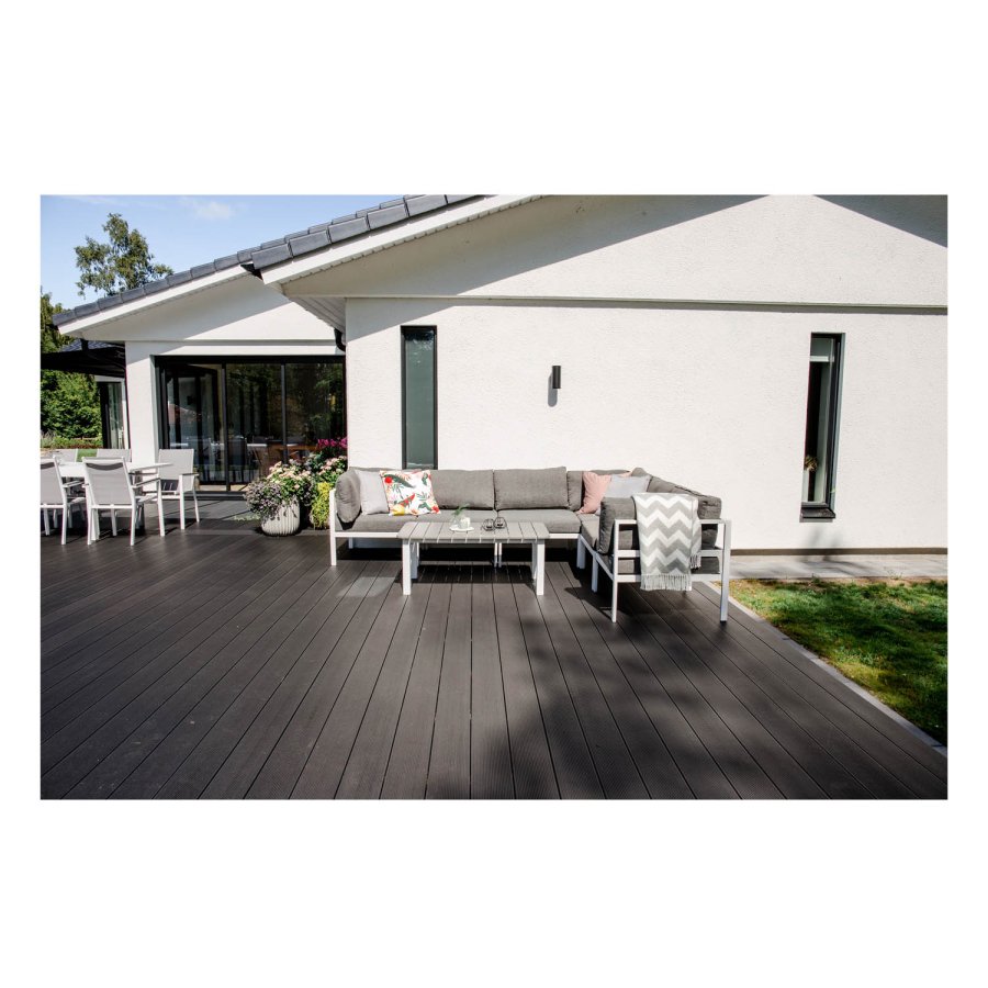 VENTURE DESIGN Parma rektangulr havebord - gr polywood hvid aluminium (110x60)