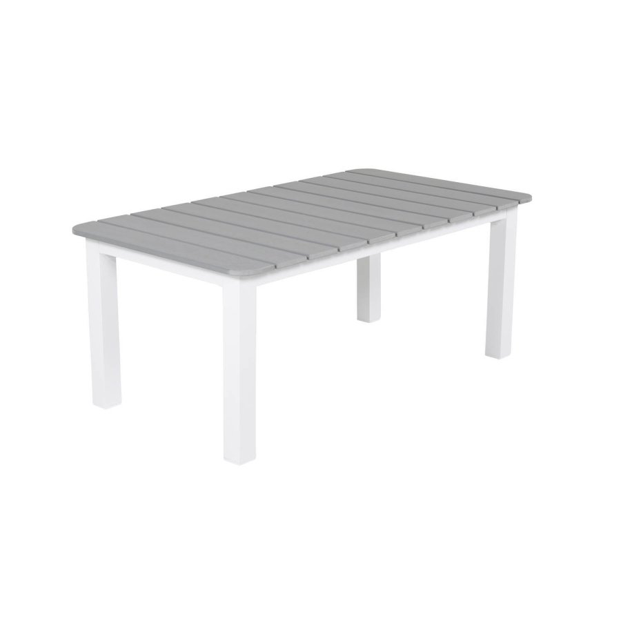 VENTURE DESIGN Parma rektangulr havebord - gr polywood hvid aluminium (110x60)