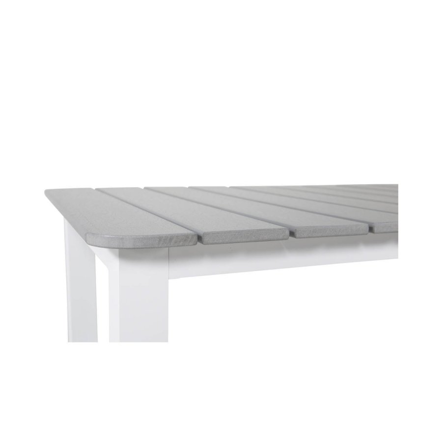 VENTURE DESIGN Parma rektangulr havebord - gr polywood hvid aluminium (110x60)