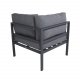 VENTURE DESIGN Copacabana Lyx modul havesofa -  hjrne m. gr hynder - sort aluminium 