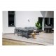 VENTURE DESIGN Copacabana Lyx modul havesofa -  hjrne m. gr hynder - sort aluminium 