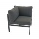 VENTURE DESIGN Copacabana Lyx modul havesofa -  hjrne m. gr hynder - sort aluminium 