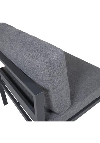 VENTURE DESIGN Copacabana Lyx modul havesofa - midterdel - m. gr hynde - sort aluminium 