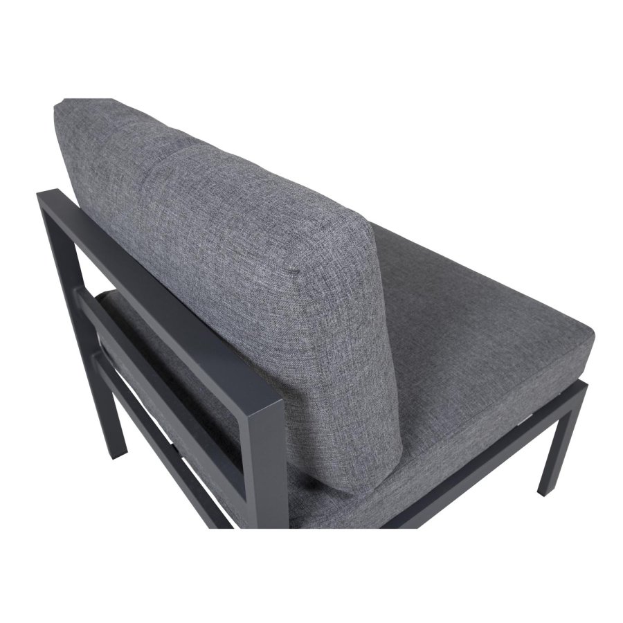 VENTURE DESIGN Copacabana Lyx modul havesofa - midterdel - m. gr hynde - sort aluminium 