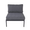 VENTURE DESIGN Copacabana Lyx modul havesofa - midterdel - m. gr hynde - sort aluminium 