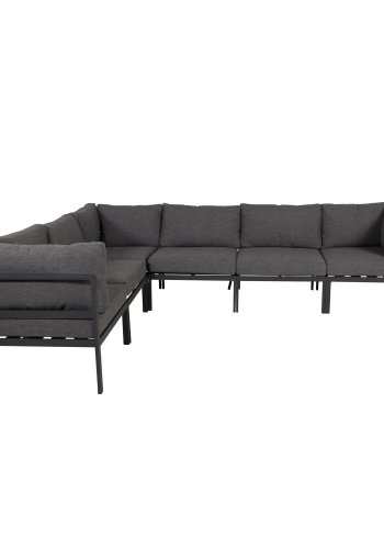 VENTURE DESIGN Copacabana Lyx modul havesofa - midterdel - m. gr hynde - sort aluminium 