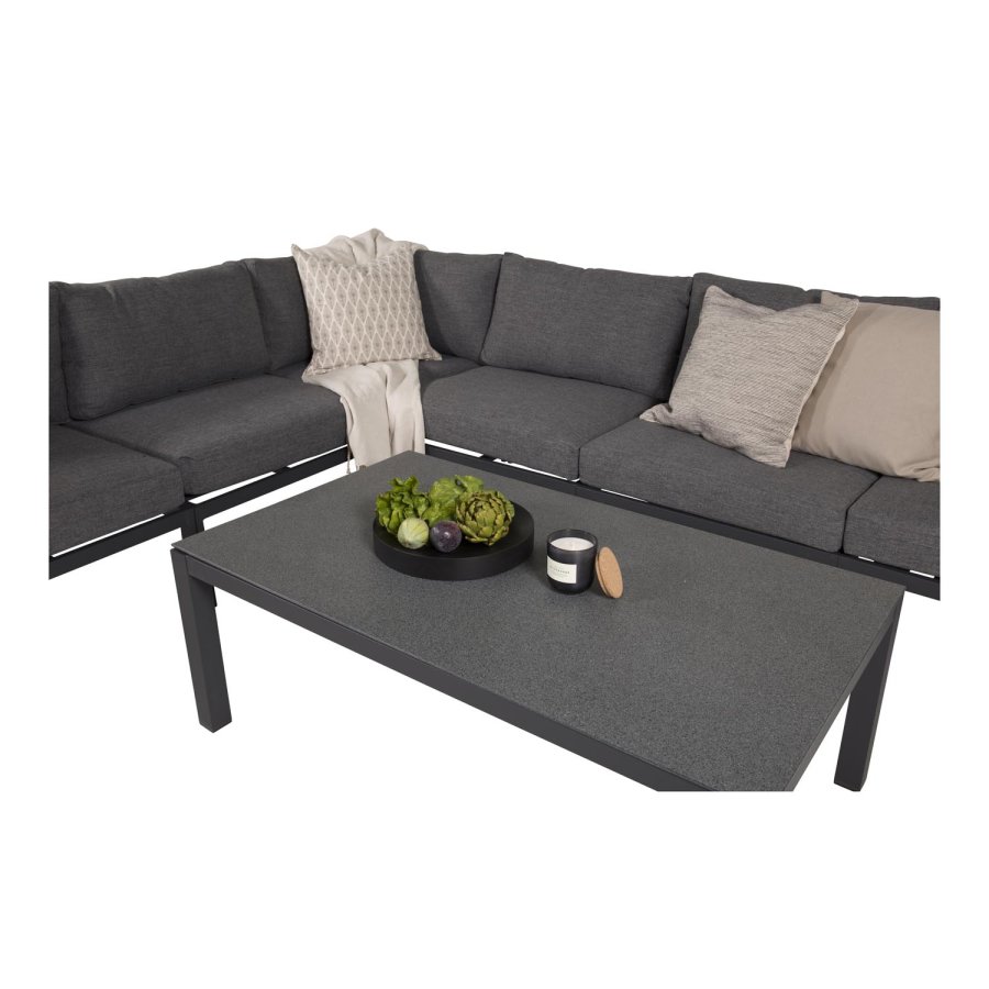 VENTURE DESIGN Copacabana Lyx modul havesofa - midterdel - m. gr hynde - sort aluminium 